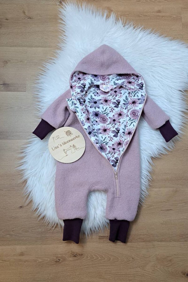 Wollwalkoverall, Größe 80