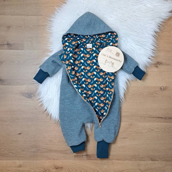 Wollwalkoverall, Größe 80