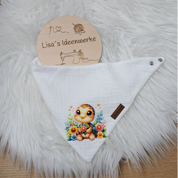 Dreieckstuch, Musselin/Fleece + Bild