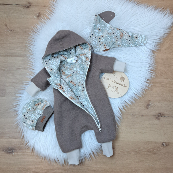 Wollwalkoverall, Größe 62