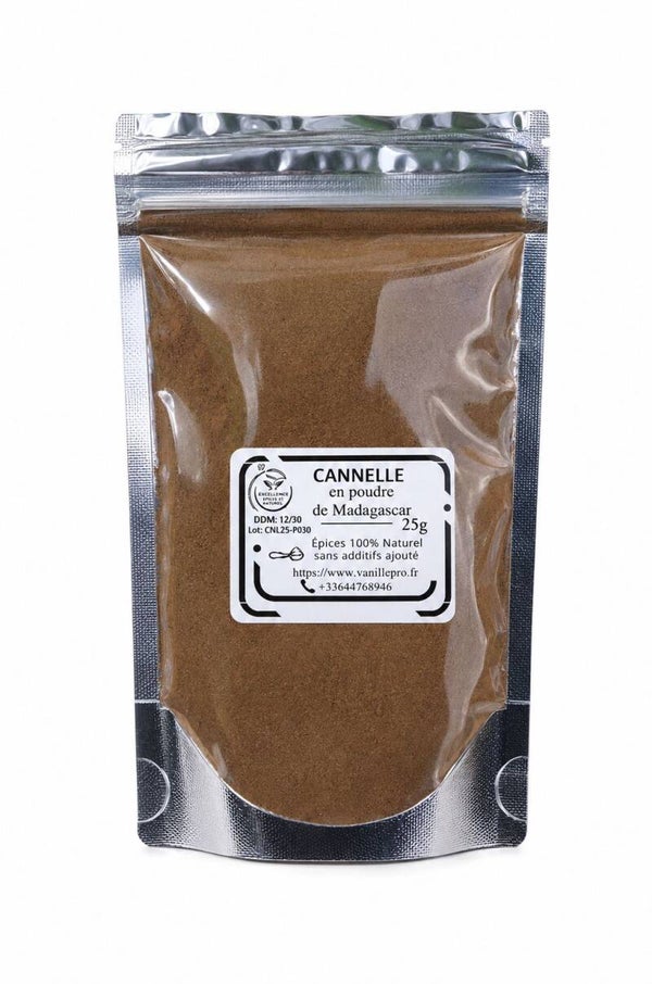 Cannelle de Ceylan en poudre de Madagascar 25g