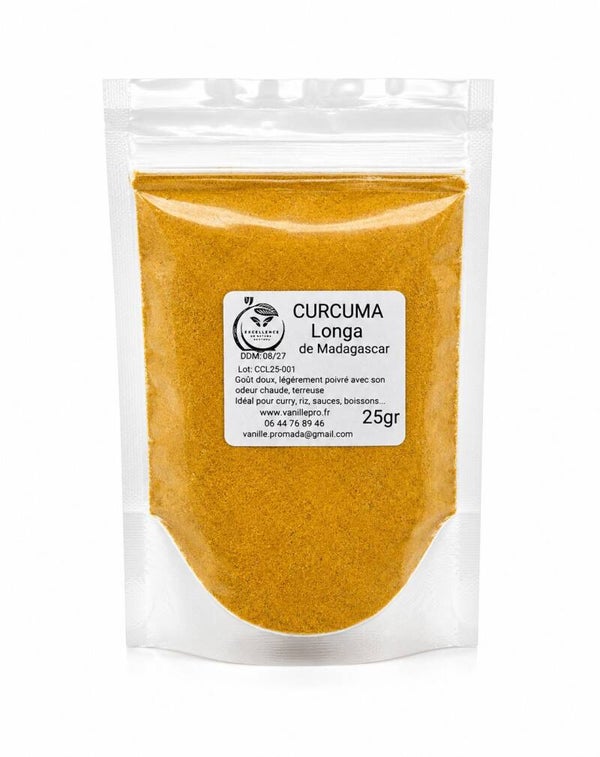 Curcuma LONGA en poudre de Madagascar 25g