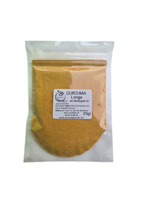 Curcuma LONGA en poudre de Madagascar 25g