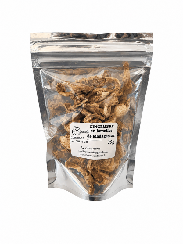 Gingembre en lamelle de Madagascar 25g