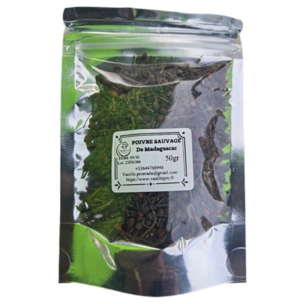 Poivre sauvage (Voantsiperifery) de Madagascar 50g
