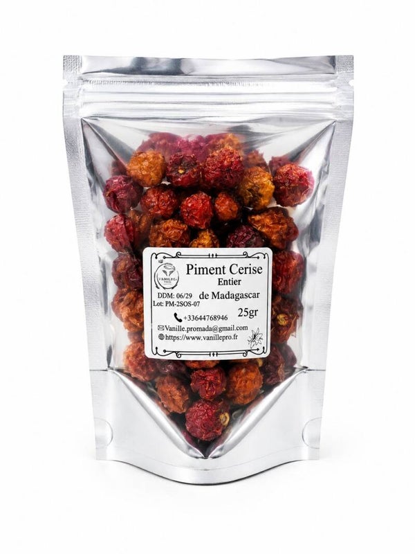 Piment Cerise entier de Madagascar 25g