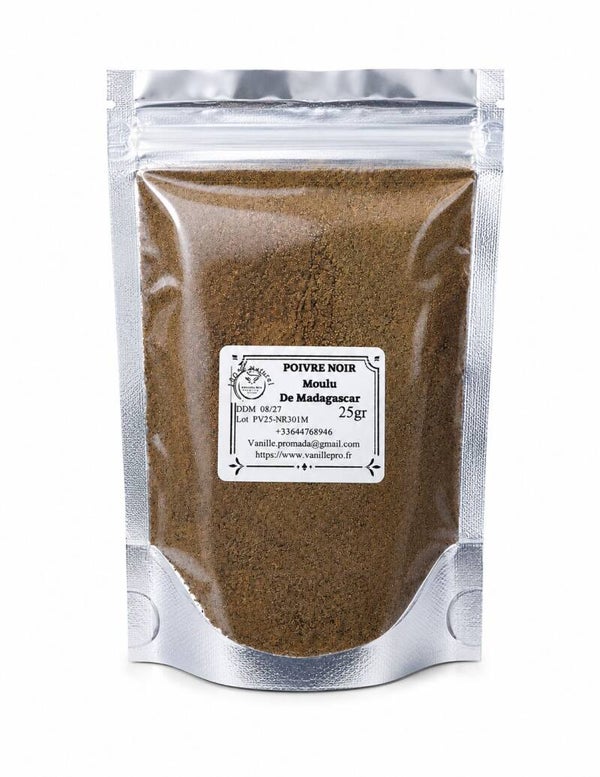 Poivre Noir moulu de Madagscar 25g
