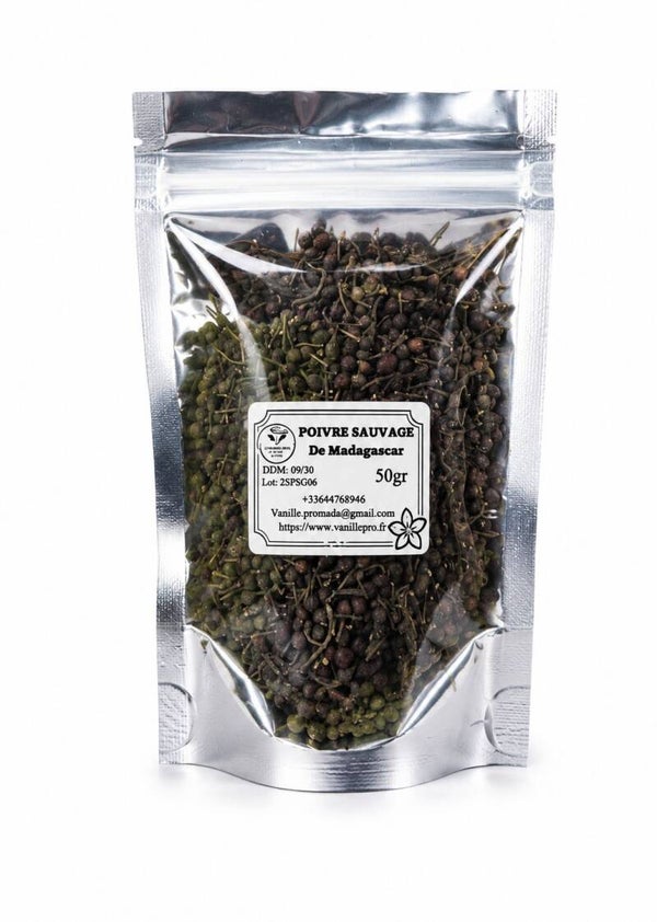 Poivre sauvage (Voantsiperifery) de Madagascar 50g