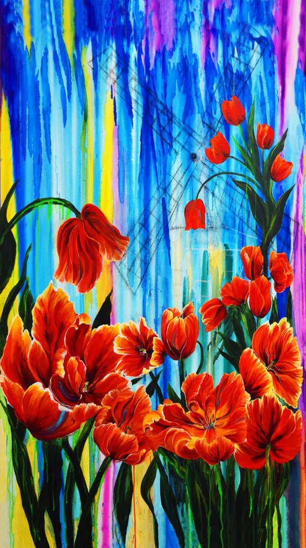 Northcott - Tulip Festival - Midnight Blue