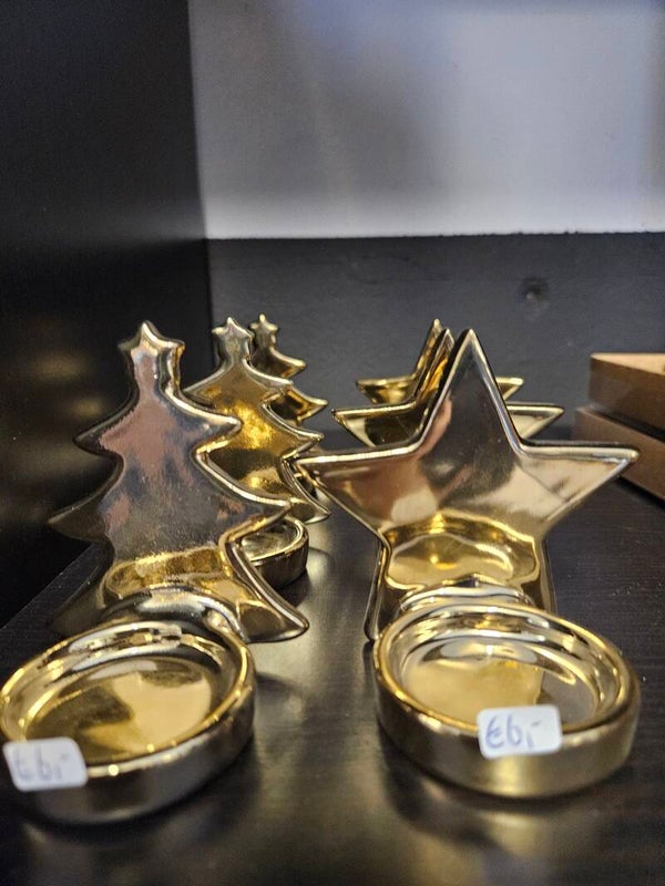 Kerst waxinelichtje houder kerstboom