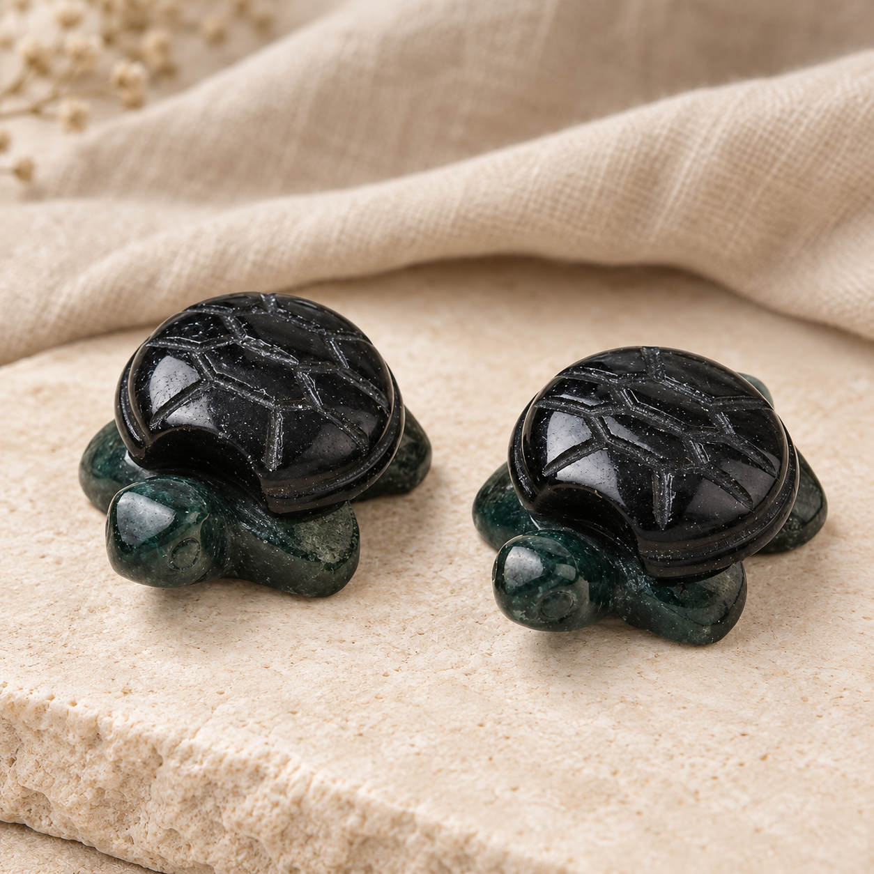 Sköldpadda Indian Agat & Obsidian