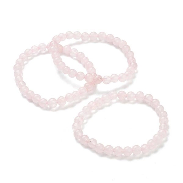 25 st armband Rosenkvarts 6mm