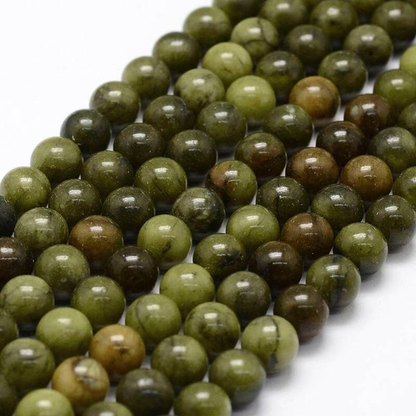 1 sträng Grön Jade, 4mm