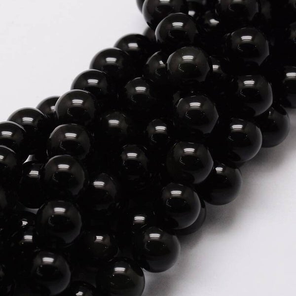 1 sträng Obsidian 6mm