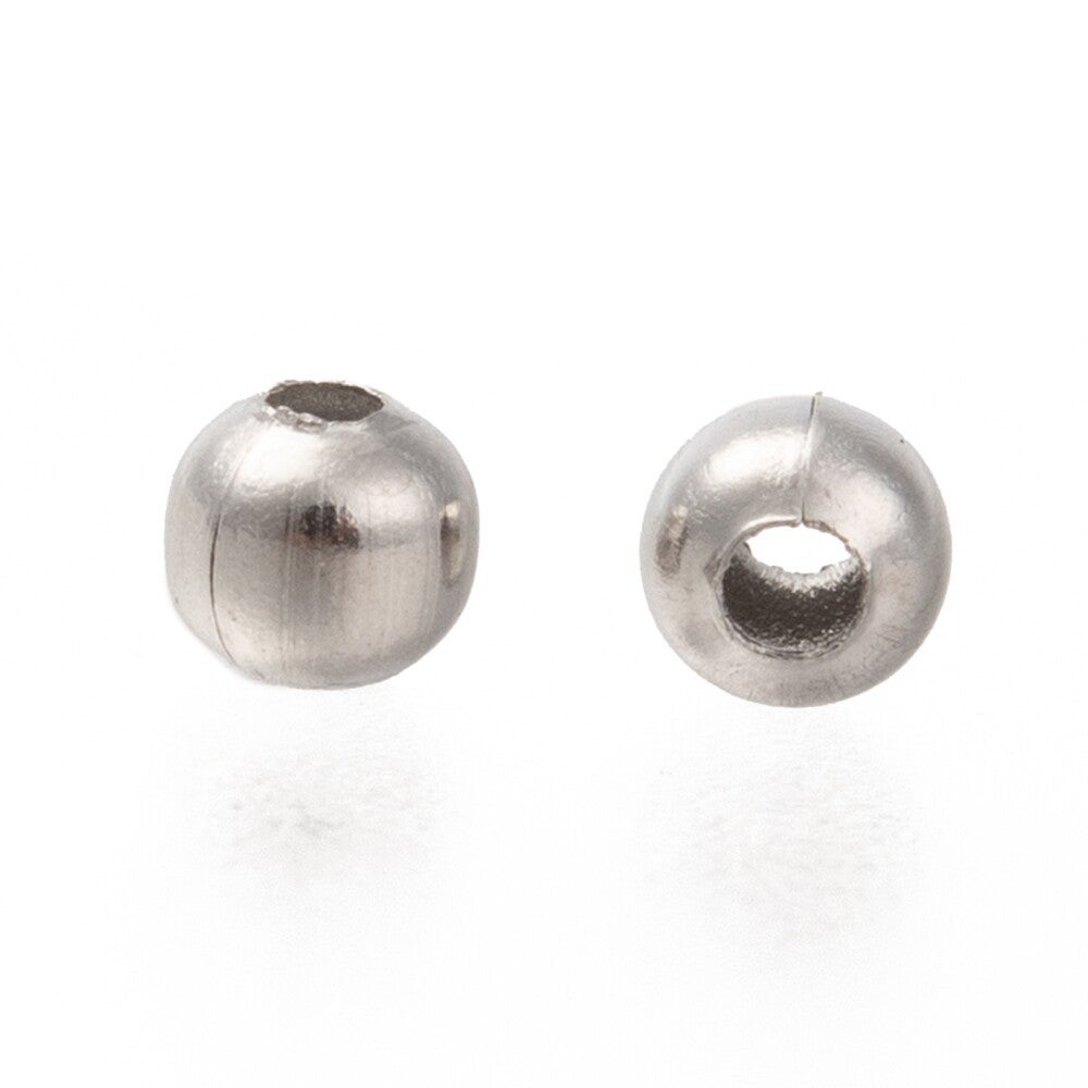 1 påse Pärlor rostfritt stål 3mm