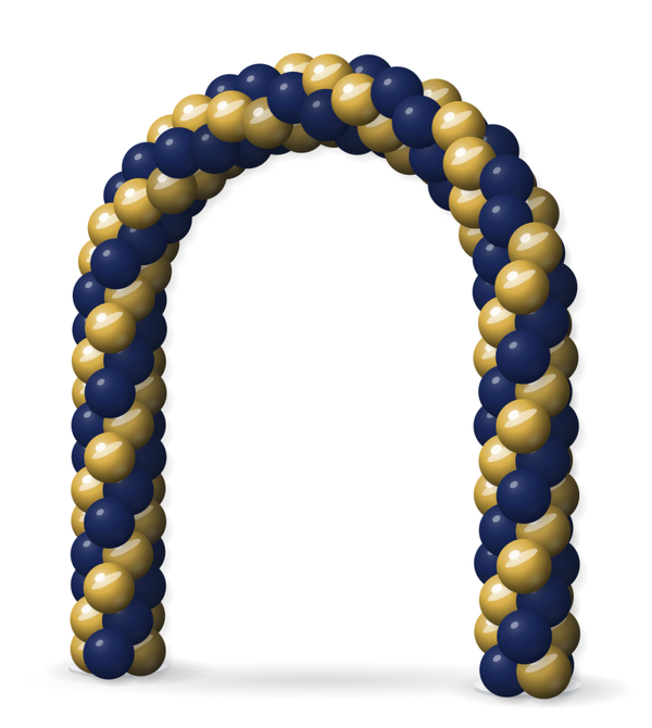 Ballonboog Chrome Gold-Navy