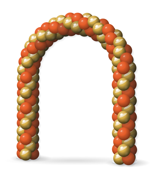 Ballonboog Chrome Gold-Orange