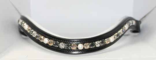 Stirnriemen - FULL - Schwarz / Weiß unterlegt