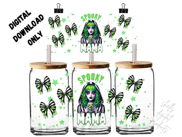Spooky mumma Halloween themed png dd for 16oz tumblers