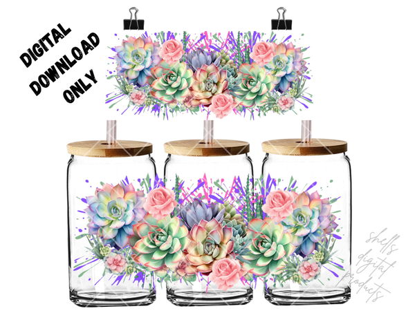 Succulent plants png dd colourful 16oz tumblers