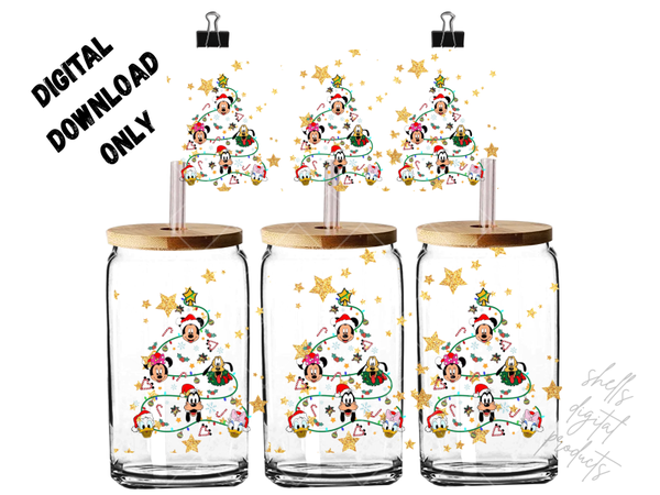Disney inspired Christmas themed png DD for 16oz tumblers