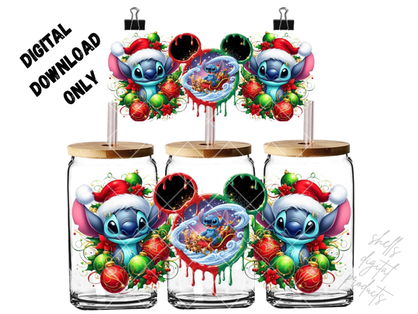 PNG dd stitch Christmas themed for 16oz tumblers