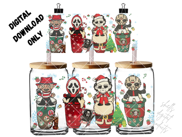 PNG dd horror Christmas 16oz wrap