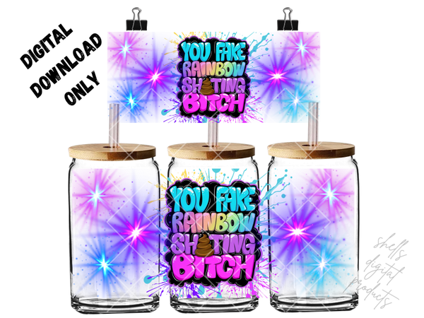 PNG dd you fake rainbow shitting bitch for 16oz tumblers