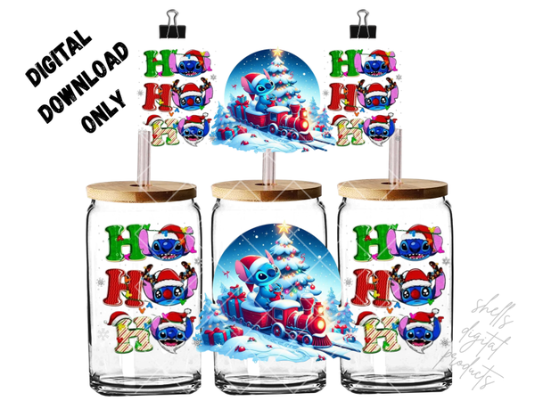 Stitch Christmas themed png dd for 16oz tumblers