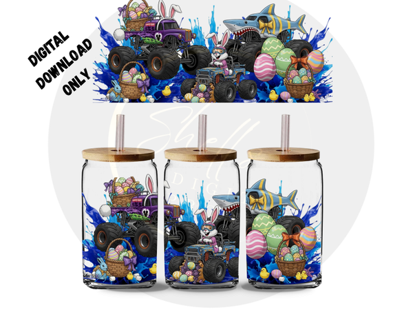Monster trucks #2 Easter png dd 16oz tumblers