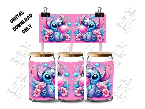 Stitch and bubblegum oh so cute png dd 16oz