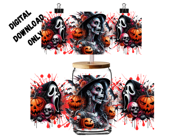 PNG Digital download 16oz, Halloween style