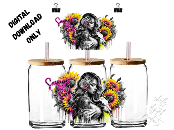 Savage soul woman flowers colourful png dd