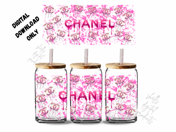 Bright Pink Chanel png dd 16oz