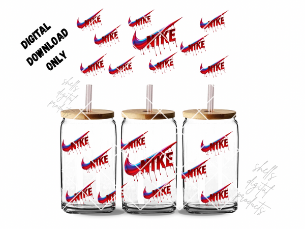 Blue and red Nike png dd 16oz