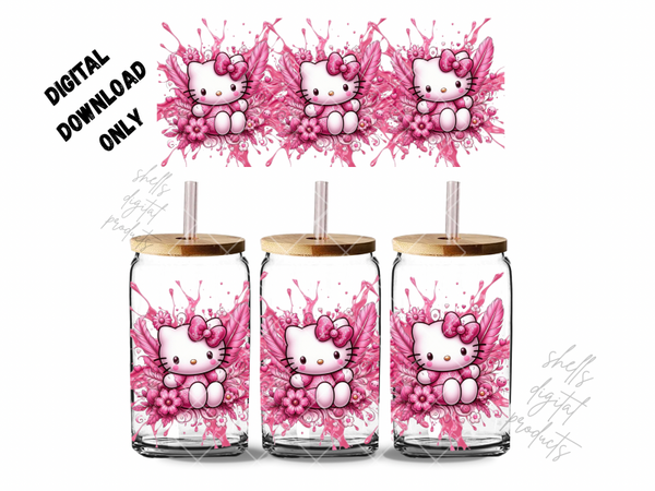 Pink hello kitty png dd for 16oz tumblers