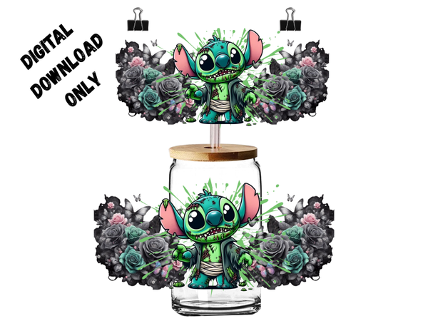 PNG digital stitch Halloween for 16oz tumbler wrap