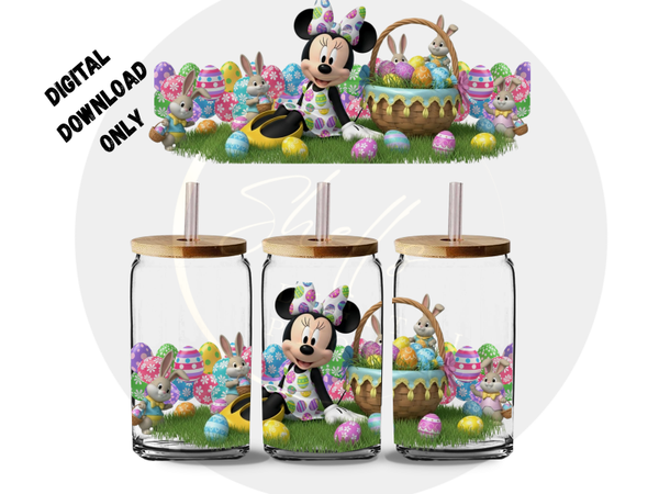 Girl mouse Easter png dd 16oz tumblers