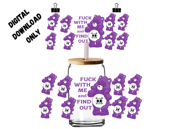 PNG digital download Care Bears 16oz tumbler