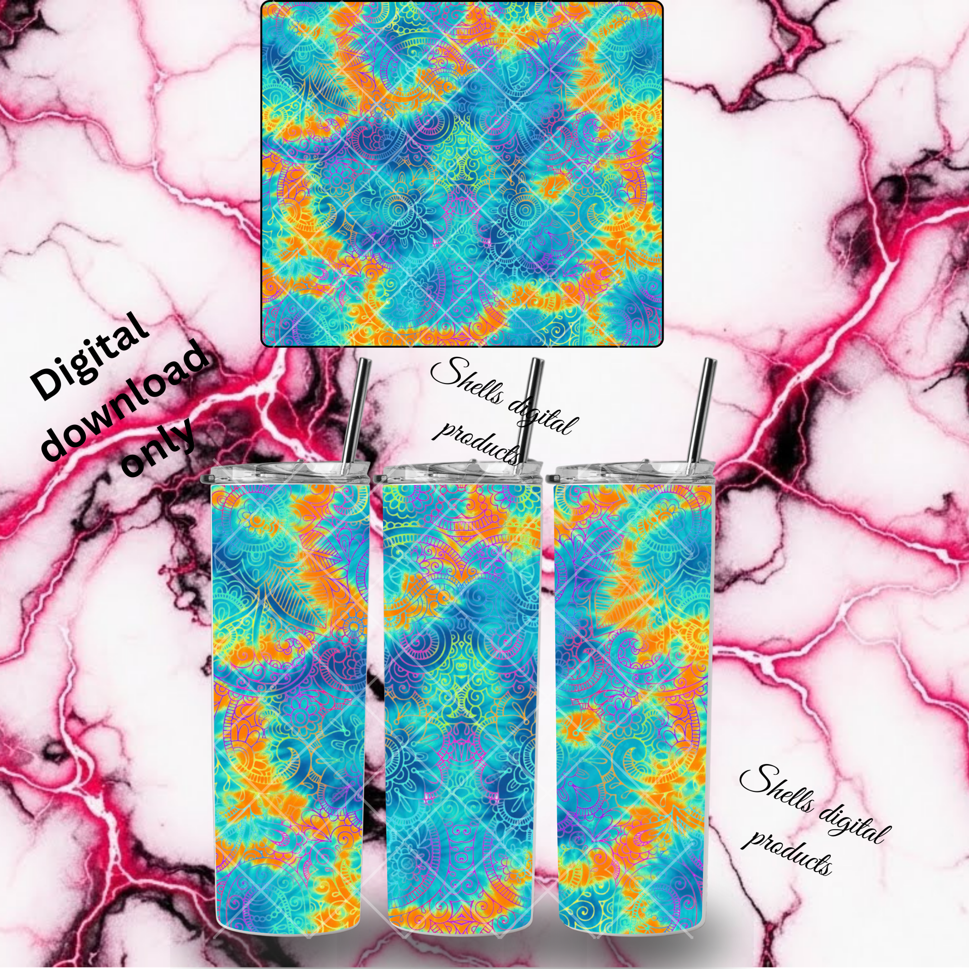 Tie dye pattern 5 png dd sub for 20oz tumblers