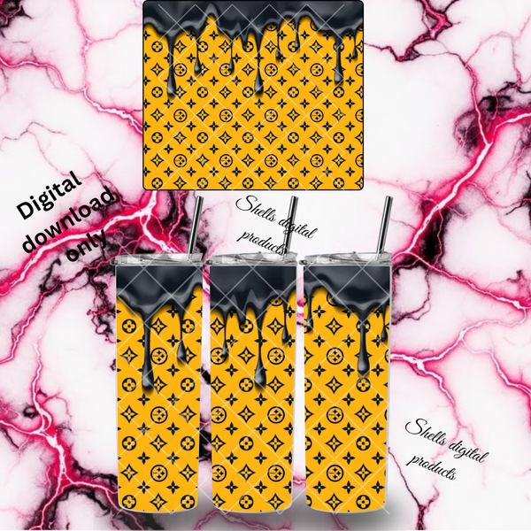 Lv and drip png dd for 20oz skinny tumblers