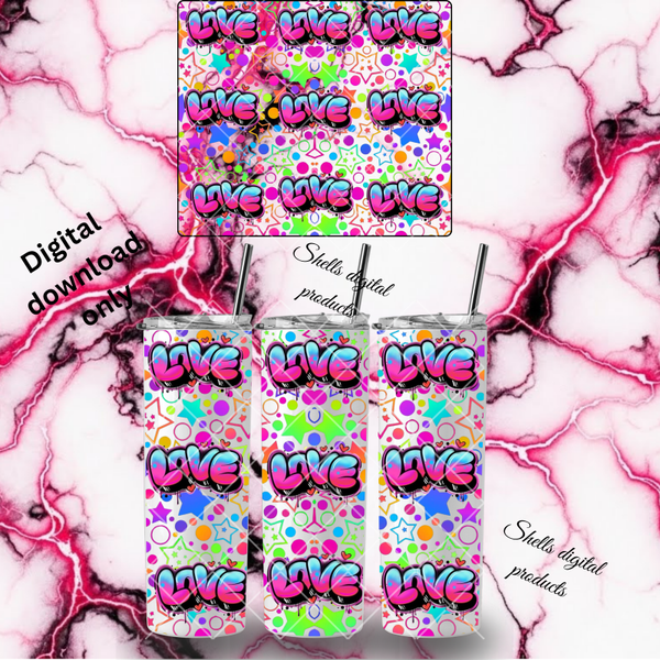 Love and shapes png dd sub for 20oz skinny tumblers