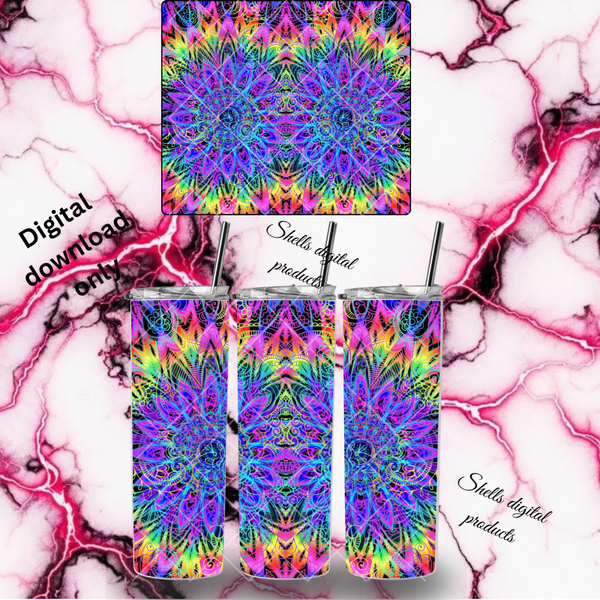 Tie dye pattern 3 png dd sub for 20oz skinny tumblers