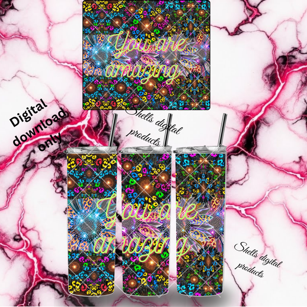 You are amazing sunflowers png dd sub for 20oz skinny tumblers