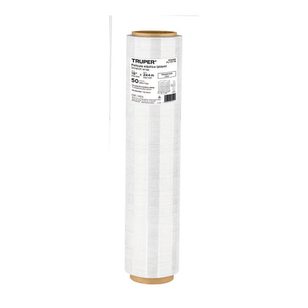 ROLLO PELICULA PLASTICA TRANSPARENTE 244 METROS PLAYO 18" CAL50