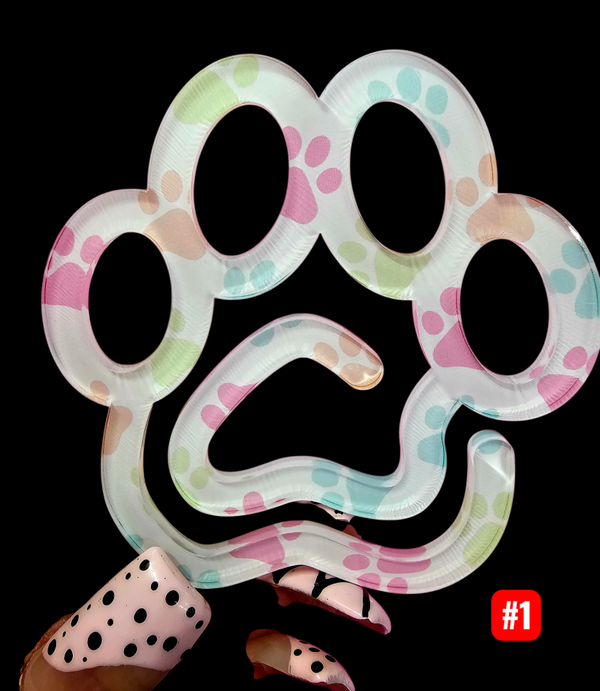 Paw Print Acrylic Bookmarks