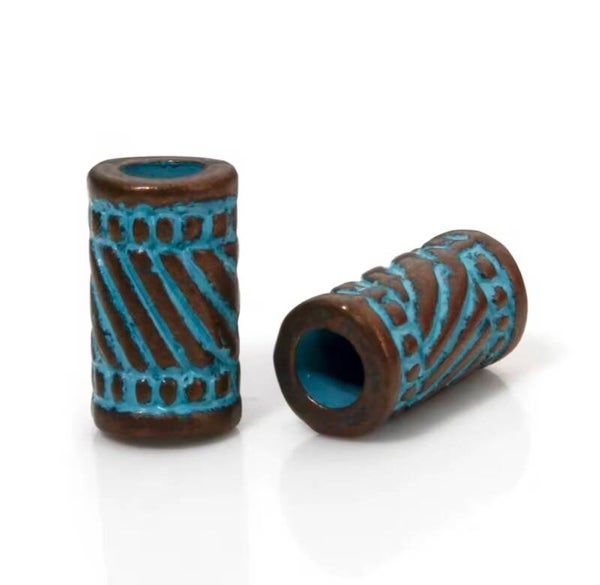 Dutch Oak Beard Bead Cylinder Stripe