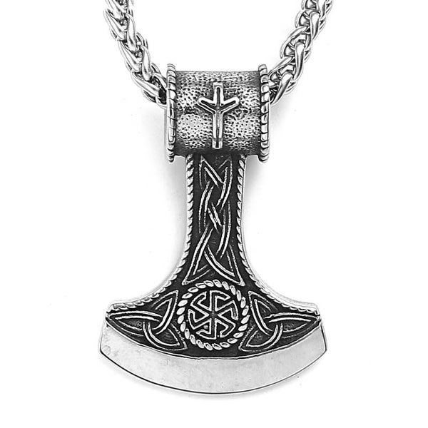 Dutch Oak Viking Ketting Midgard Hammer | RVS Viking Hanger