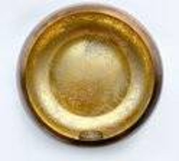 Ronde kaarshouder - Metaal - Goud - Muurbevestiging - 25 x 10 cm