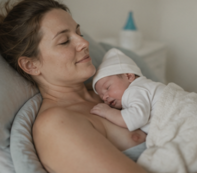 Mother and newborn after birth